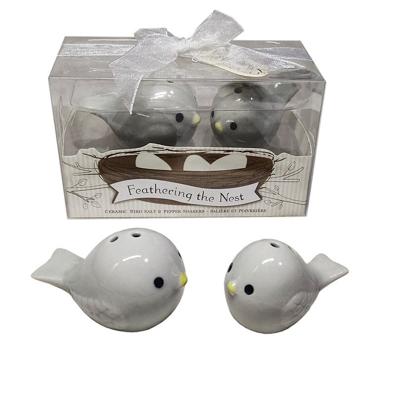 Assorted Design Practical Personalized Love Bird Ceramic Salt and Pepper Shaker Unique Wedding Souvenirs Gift Sets for Guests