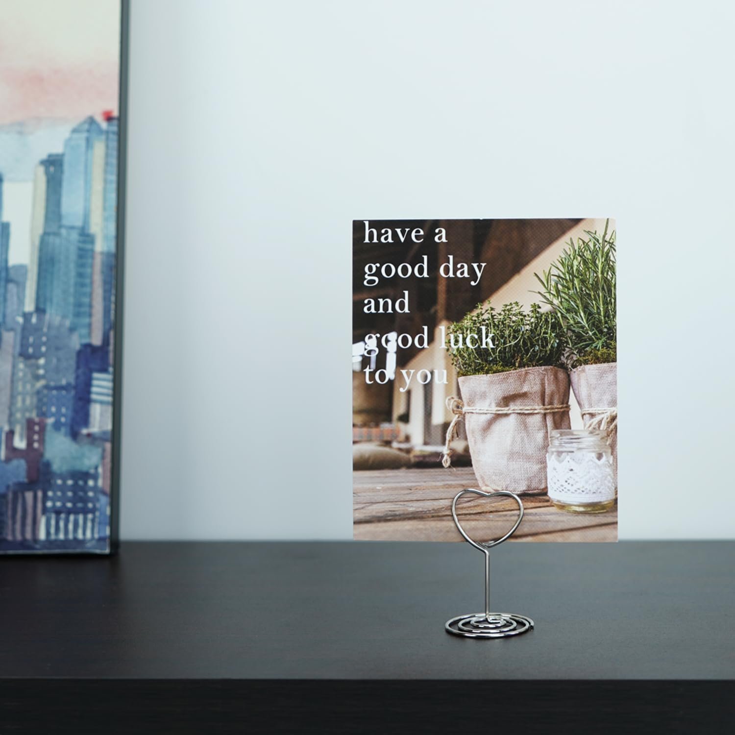 Heart Shaped Table Sign Picture Photo Holder Menu Memo Clips Mini Place Card Table Number Stands for Decor