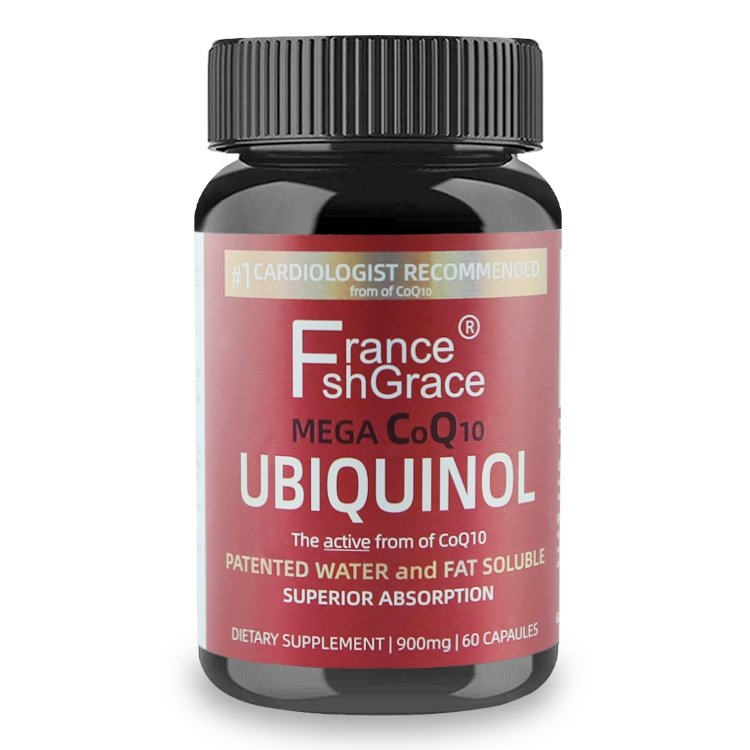 France shGrace 60 capsules CoQ10 ubiquinol patented water and fat soluble superior absorption dietary supplement