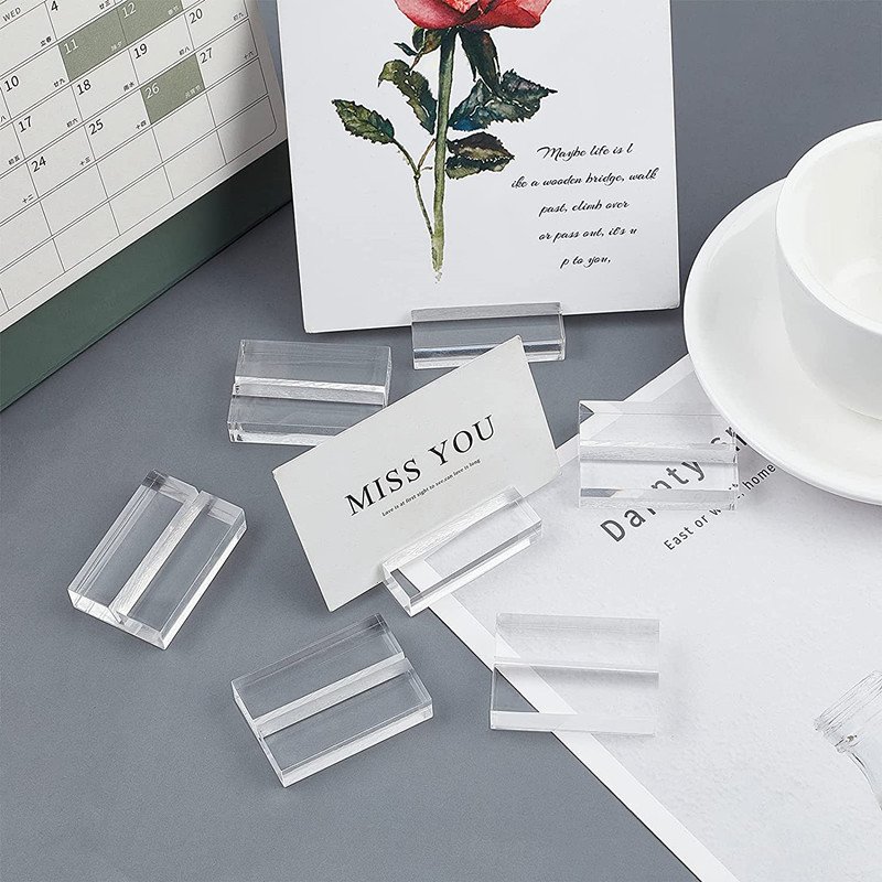 Wedding Signs Table Number Holders Clear Acrylic Sign Holder Stand Heavy Base Acrylic Stands for Display Place Card