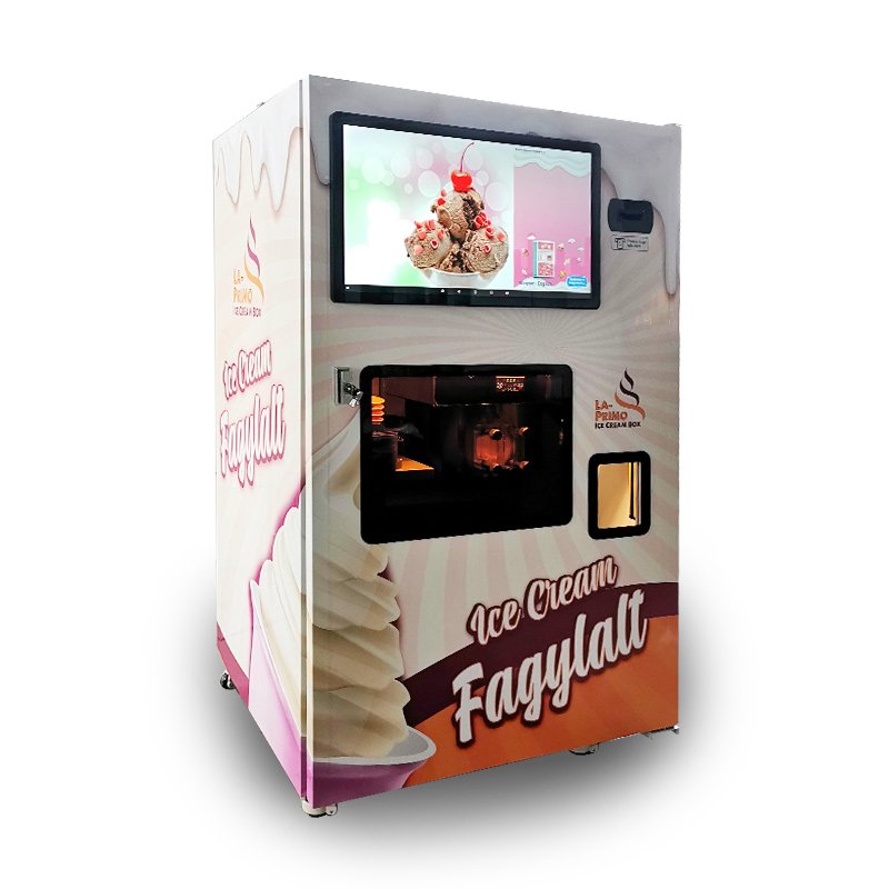 real time monitoring automatic soft ice cream vending machine