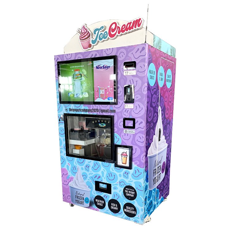 real time monitoring automatic soft ice cream vending machine