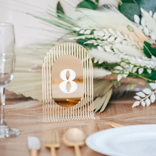 Custom Acrylic Mirror Table Number Wedding Centerpieces Stands For Tables Acrylic Place Card
