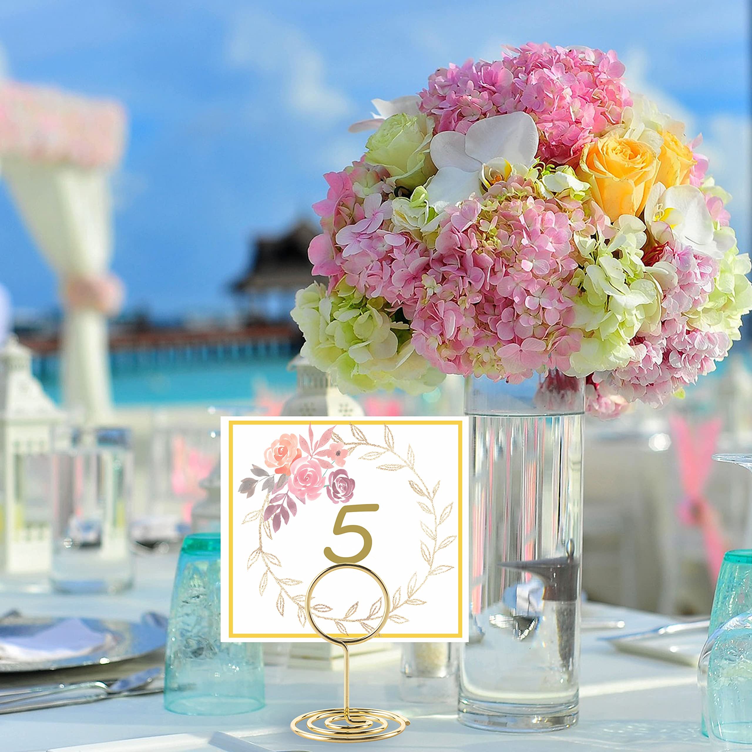 Metal POP Clip Hookei OEM 20pcs Bag Place Card Table Number Price Tag Holder Display Stand for Wedding