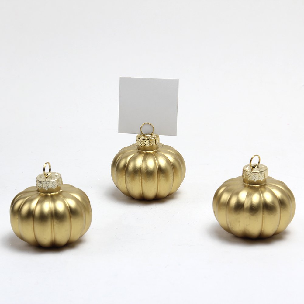Mini Glass pumpkin ball place picture card holder Eco-friendly