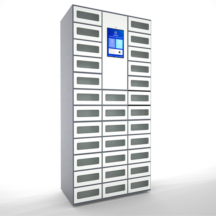 Public places Cell Phone Locker Smart Phone Charging Locker with Credit Card/coin /mobile wallet payment