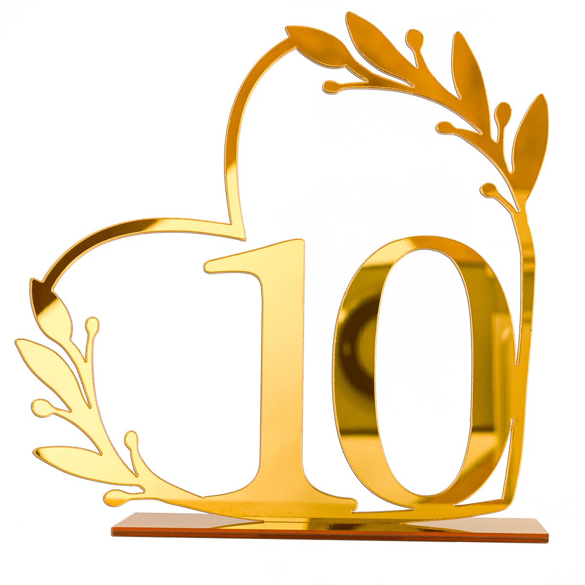 Ychon Gold Dinning Table NumbersTable Sign Seat Card Wedding Birthday Acrylic Table Numbers For Wedding Reception Party