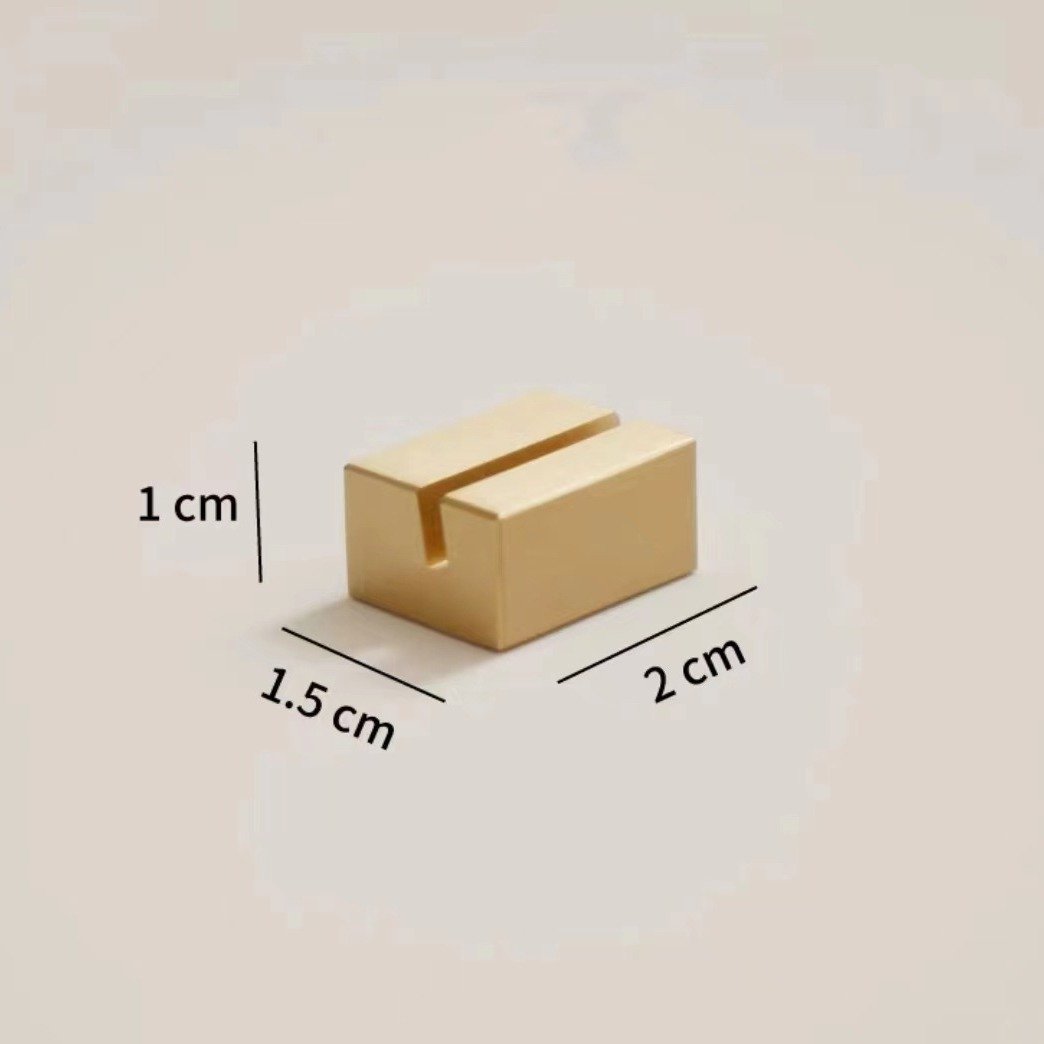 Mini Brass Card Display Stand Label Holder Price Holder Business Card Counter Card Photo Clip Stand