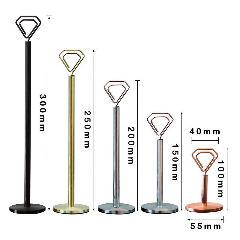 New Arrival Stainless Steel Table Number Holder Clips Wedding Place Card Holder stand ( 6 styles)