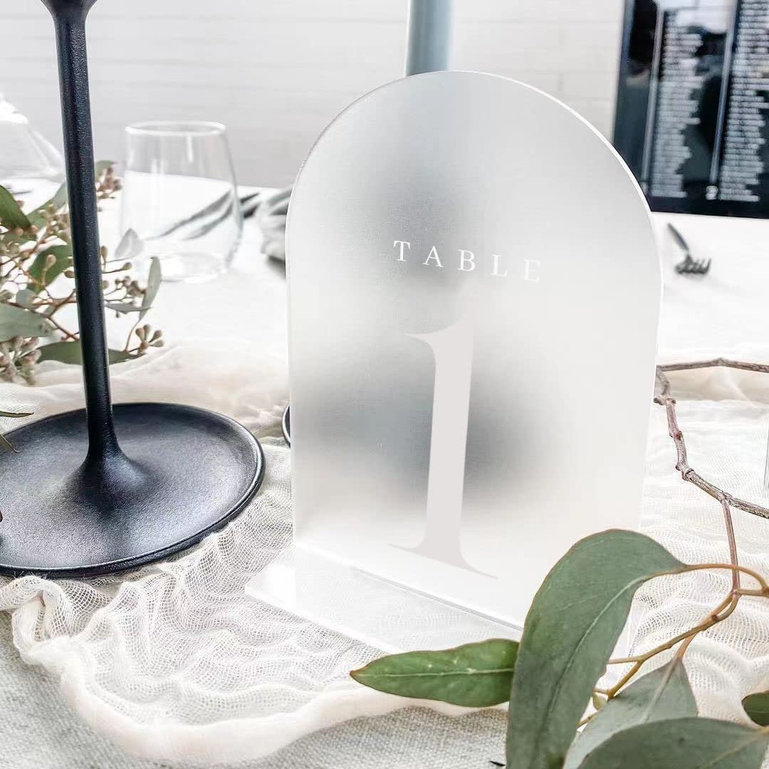 Factory wholesale Frosted Arch 1-10 Wedding Centerpieces and Table Decorations Arch Table Numbers for Reception Party Event