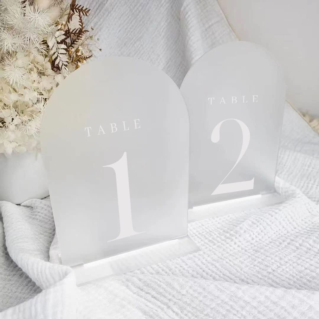 Factory wholesale Frosted Arch 1-10 Wedding Centerpieces and Table Decorations Arch Table Numbers for Reception Party Event