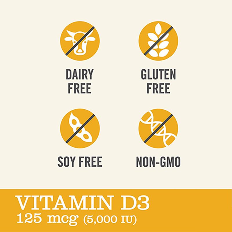 Vitamin D3 Supplement softgels Healthy Bones Teeth Heart Immune Support Non-GMO Gluten-Free Soy Free 360 Count
