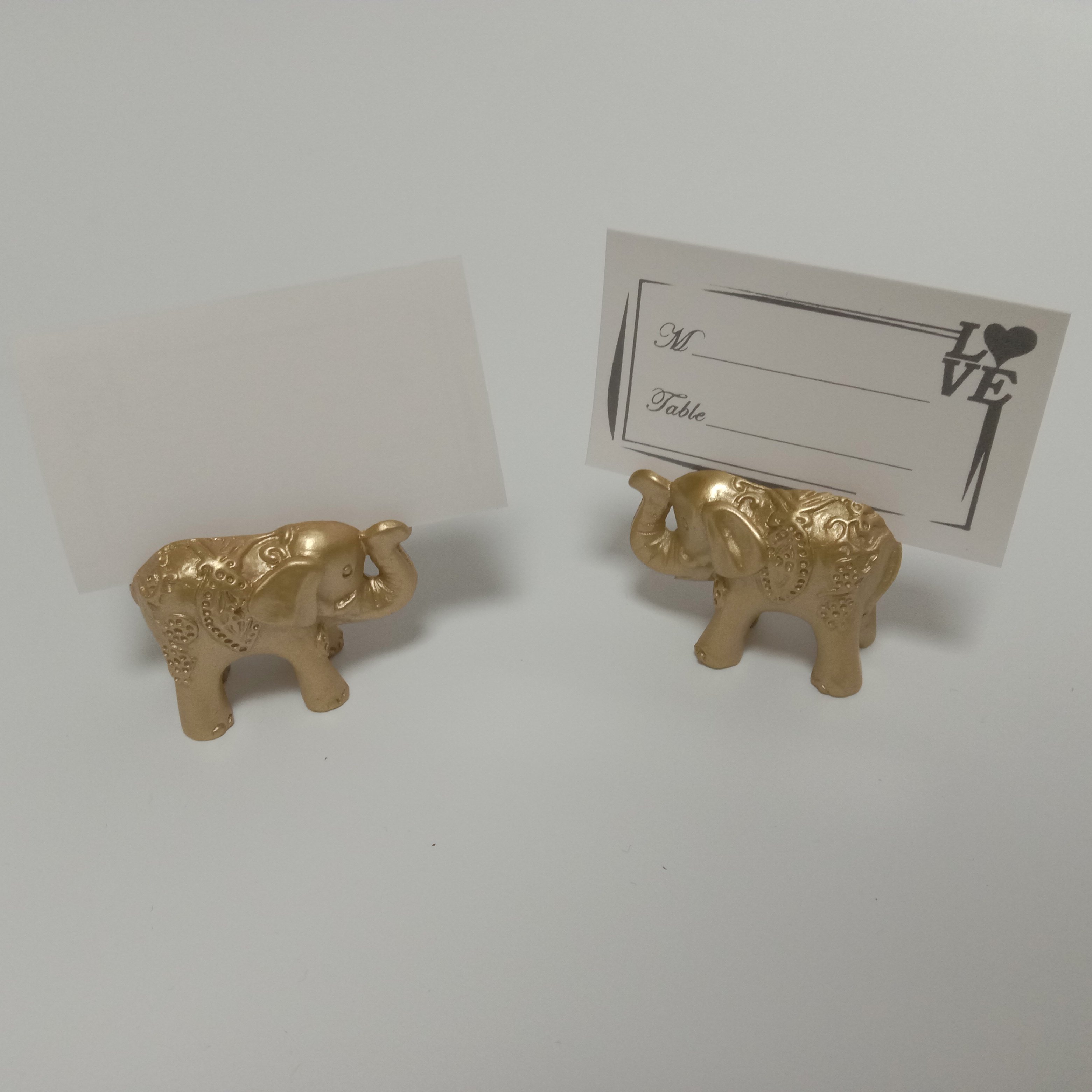 Good Quality Wedding Decoration Favor Guest Name Animal Gold Elephant Wedding Place Card Holder