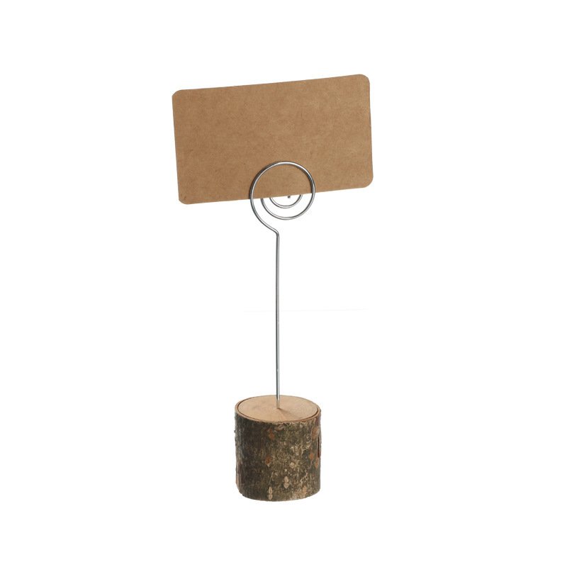 Natural Premium Rustic Table Number Holder Photo Holder Wood Place Card Holder for Wedding Party