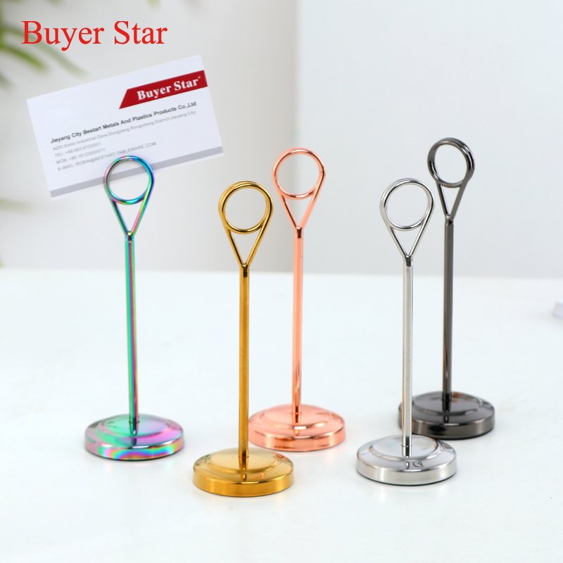 Stainless Steel Restaurant Table Numbers Table Number Stand Display Cards Stand Table Card Holder