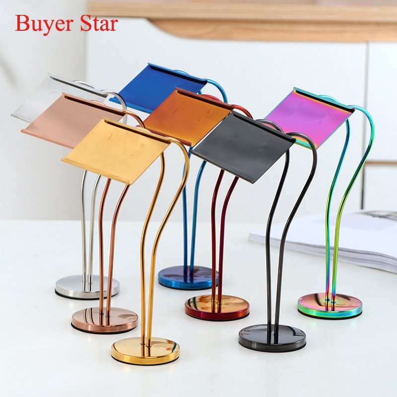 Stainless Steel Restaurant Table Numbers Table Number Stand Display Cards Stand Table Card Holder