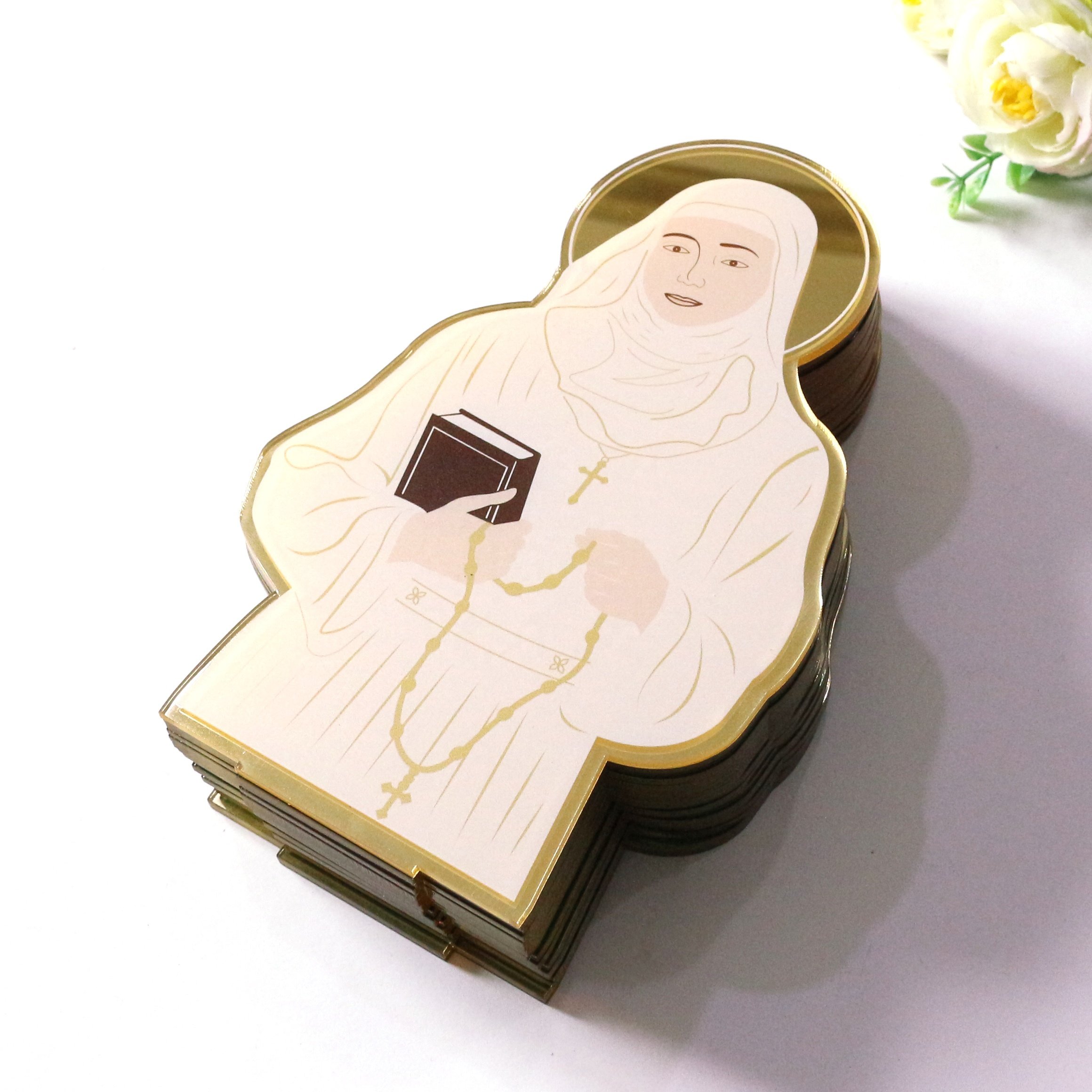 Custom Logo UV Printing Gold Mirror Acrylic Table Card Including Base Laser Cut Numbers Luxury DIY Craft Acrylic Table Sign Card