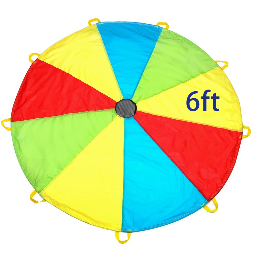 Custom Play Equipment Rainbow Parachute Kid Parachute Toy for Elementary School Gym Class Backyard