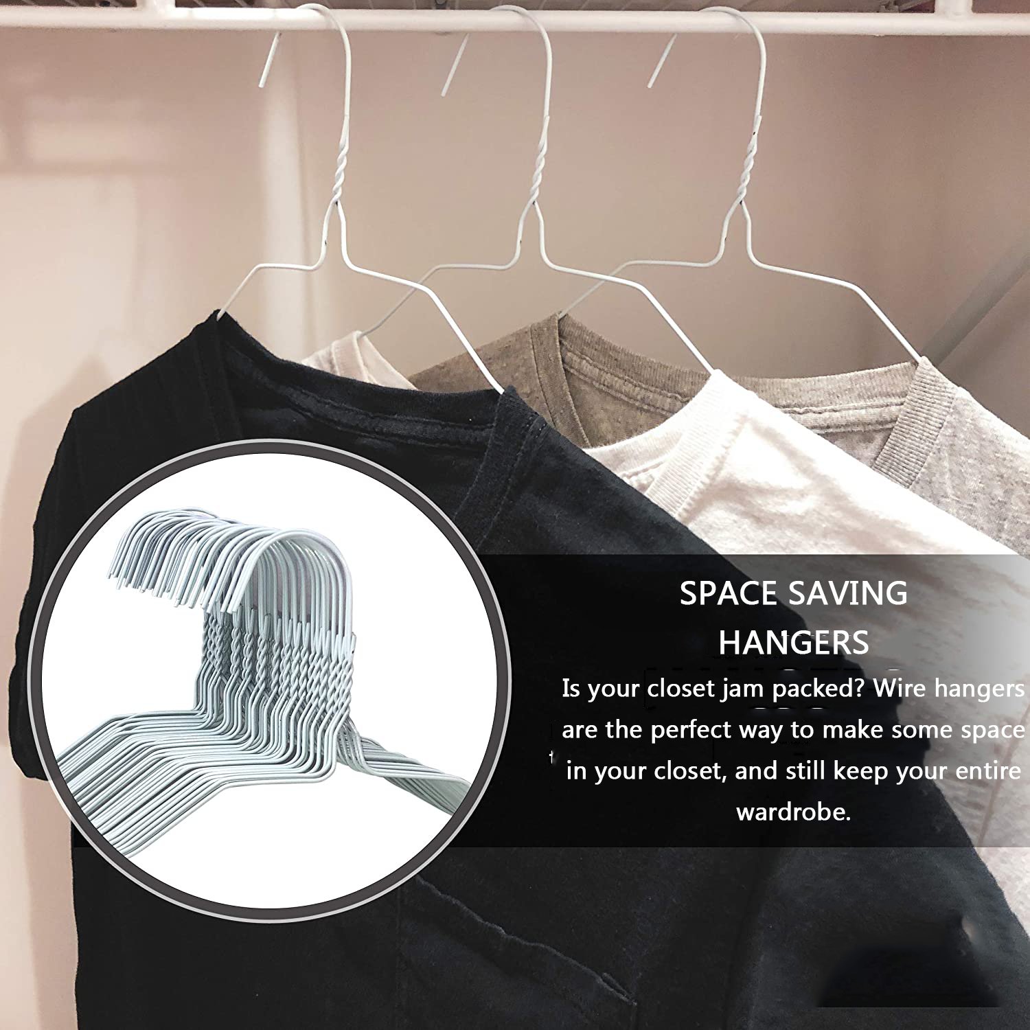 Made in China Saving Space 40cm black coating metal wire hangers notched bulk for Lingerie Home Laundry Storage