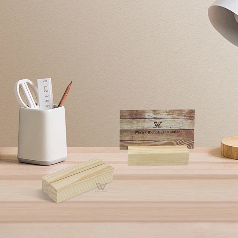 Wooden Calendar Base Wooden Menu Business Card Display Holder Wooden Place Card Holder