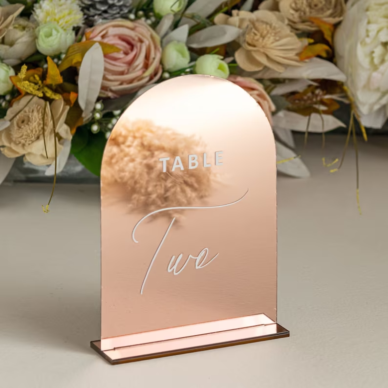 Arch Centerpiece Decorations Sign Cards Holders Acrylic Wedding Table Number