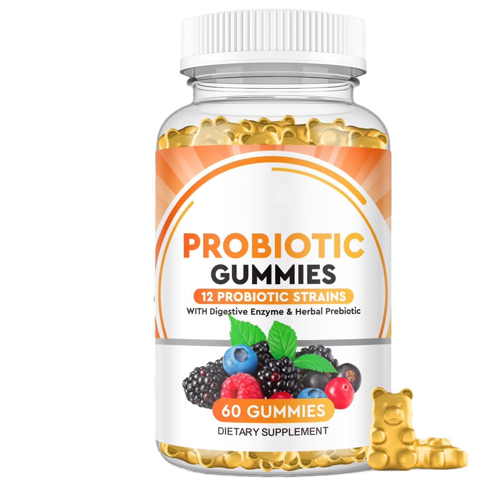 OEM ODM Private Label Daily Probiotic Gummies for Women And Men Extra Strength 5 Billion CFU Daily Probiotics Gummy
