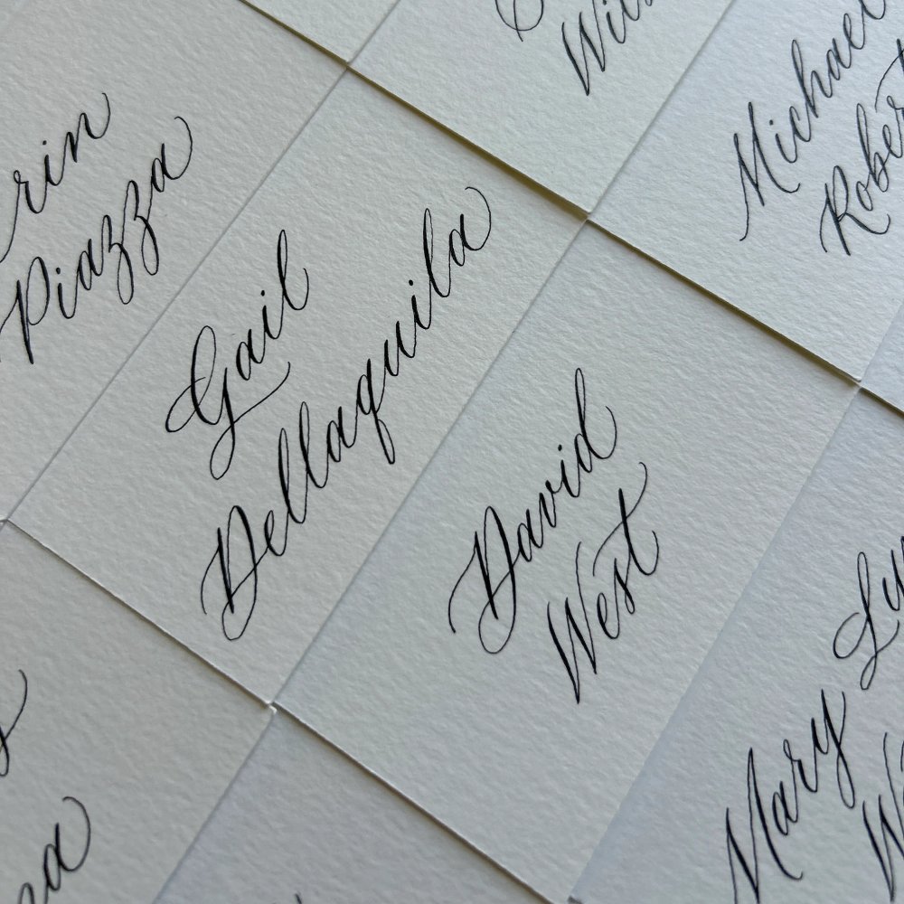 Custom Name Place Cards Folded Place Cards