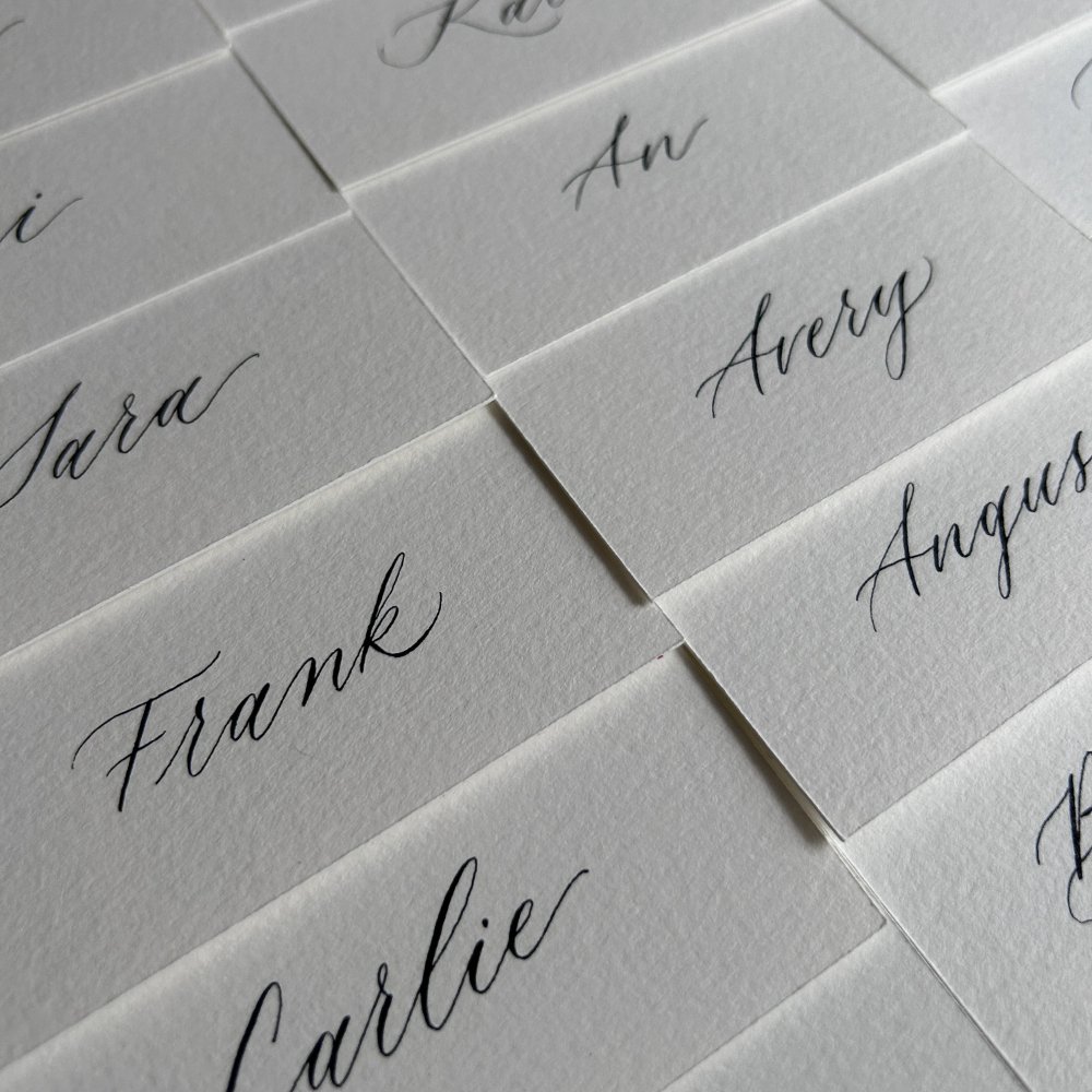 Custom Name Place Cards Folded Place Cards