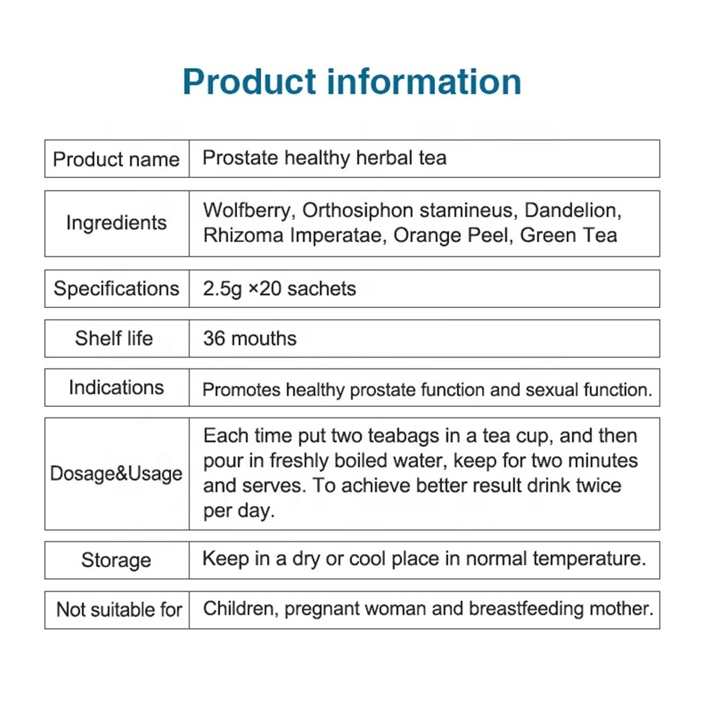 Prostate Care Blend Herbal Tea Mens Tea Prostate Health Tea