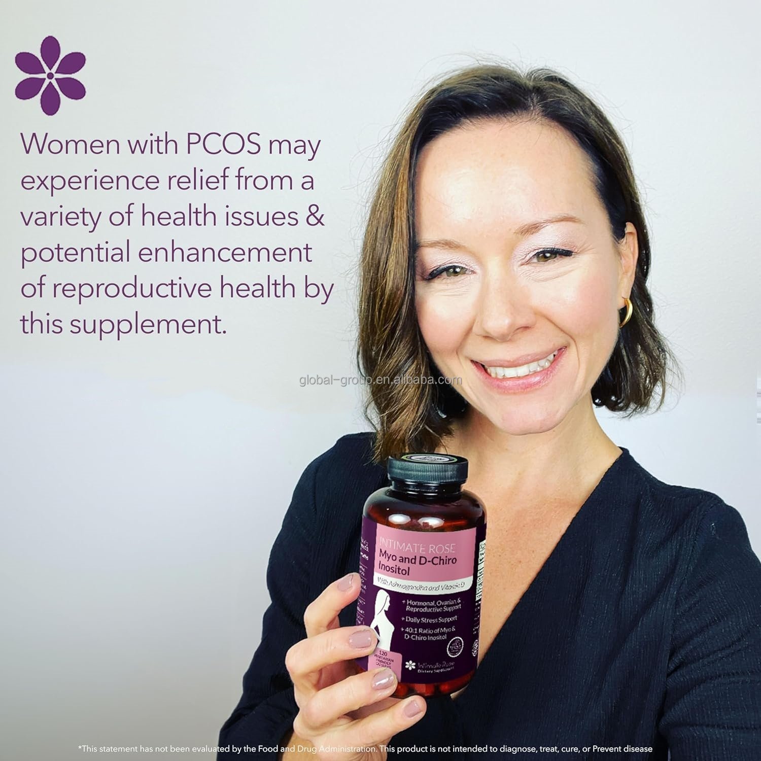 Private Label PCOS Supplement for Women Hormone Balance Myo-Inositol D-Chiro Inositol Capsules