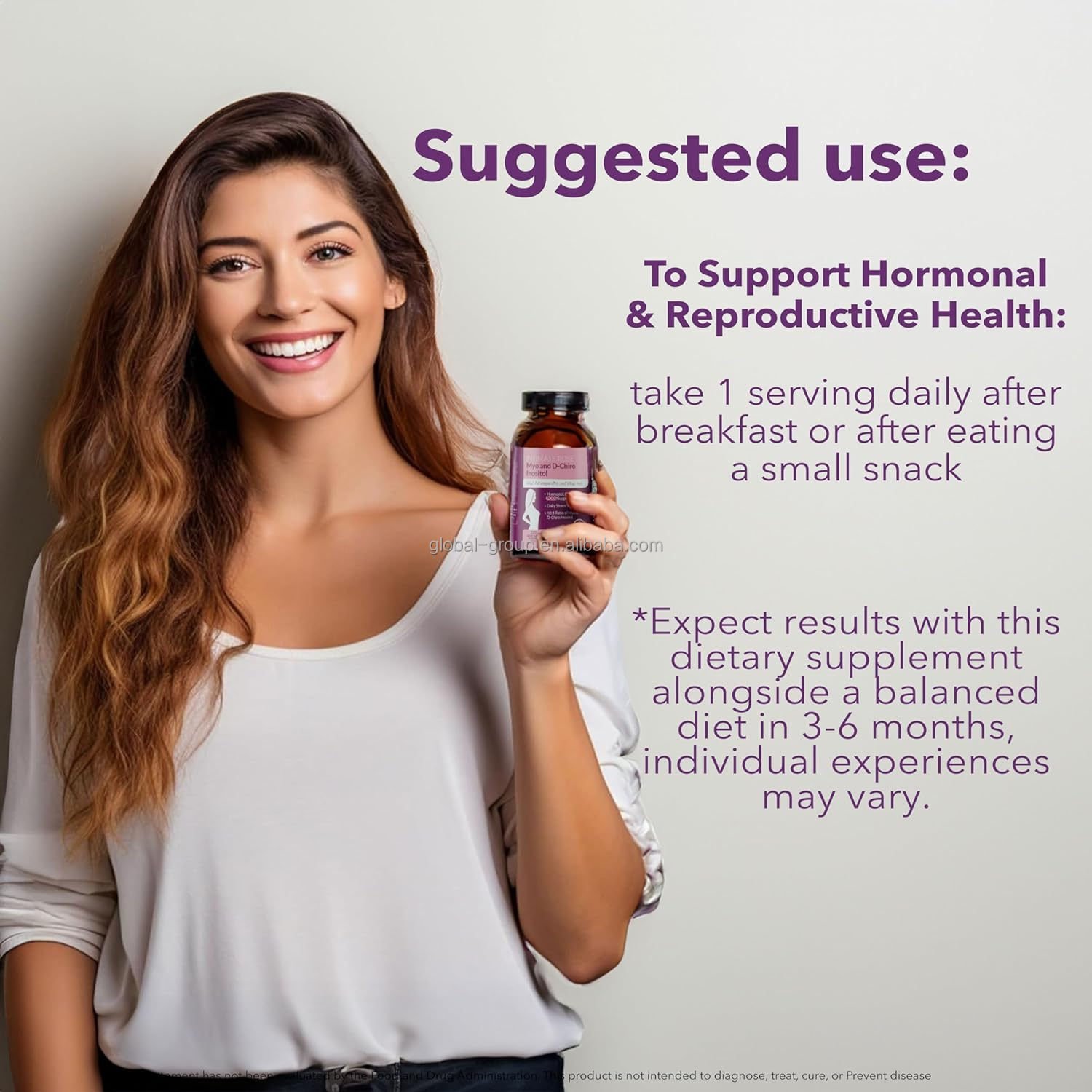 Private Label PCOS Supplement for Women Hormone Balance Myo-Inositol D-Chiro Inositol Capsules