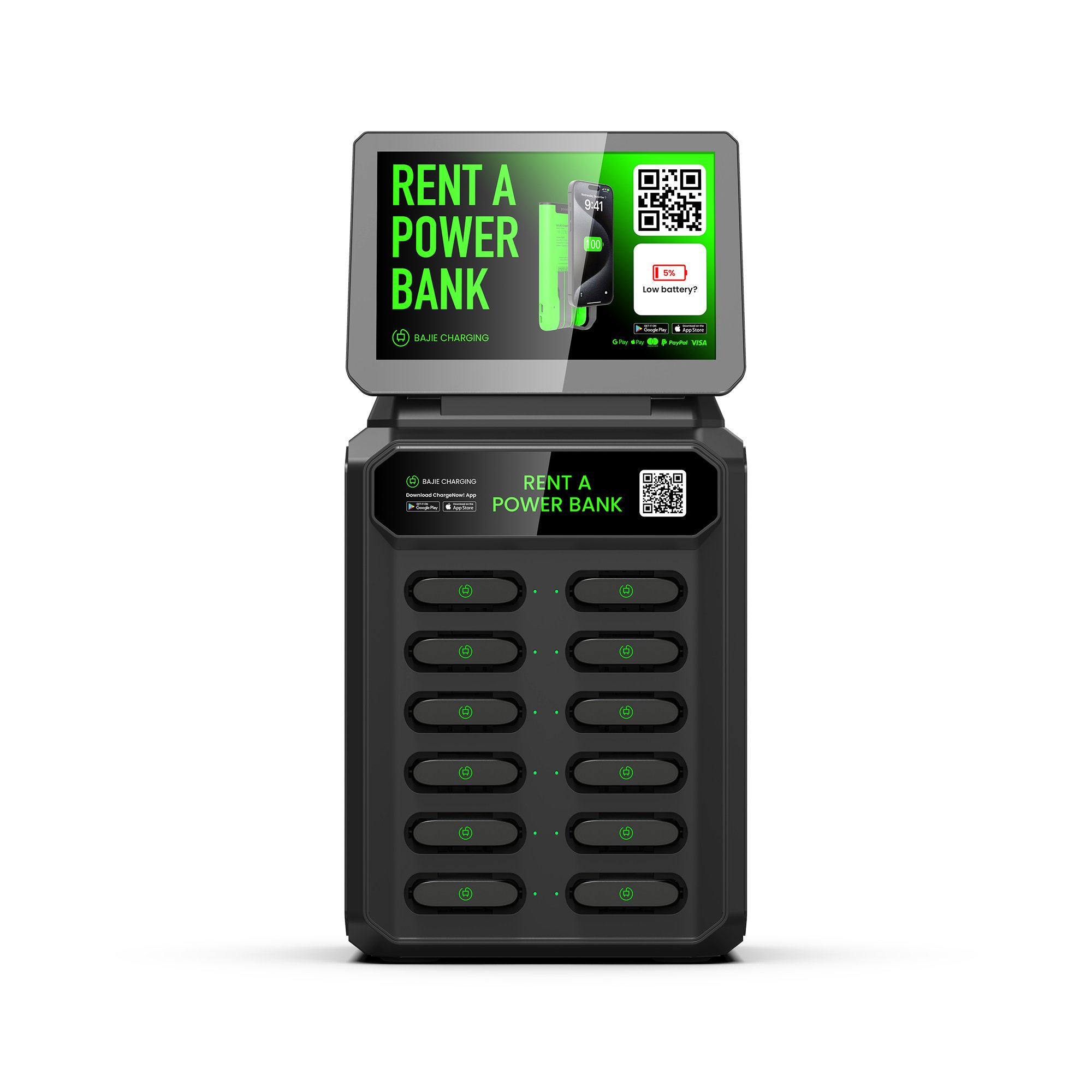 12 Slots Mobile Phone Sharing Power Bank Chargers Station 4G Rental For Vending Machine 6000mAh Battery
