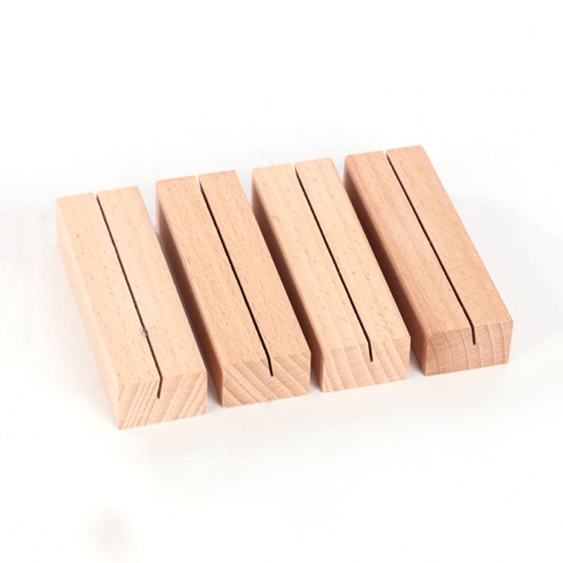 Customize Wood Place Card Holder Postcard Holder Acrylic Sign Stand for Party Decoration Location Small Table Menu Cards Holders
