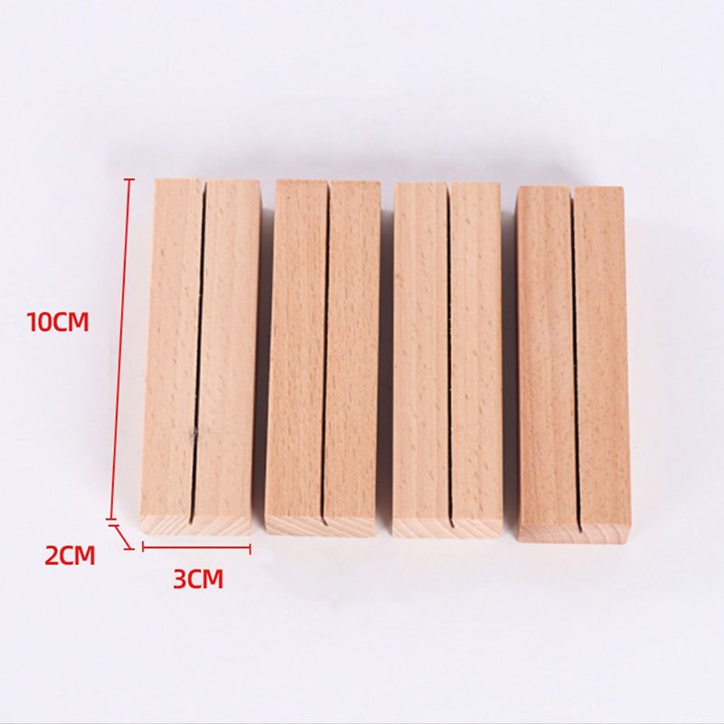 Customize Wood Place Card Holder Postcard Holder Acrylic Sign Stand for Party Decoration Location Small Table Menu Cards Holders