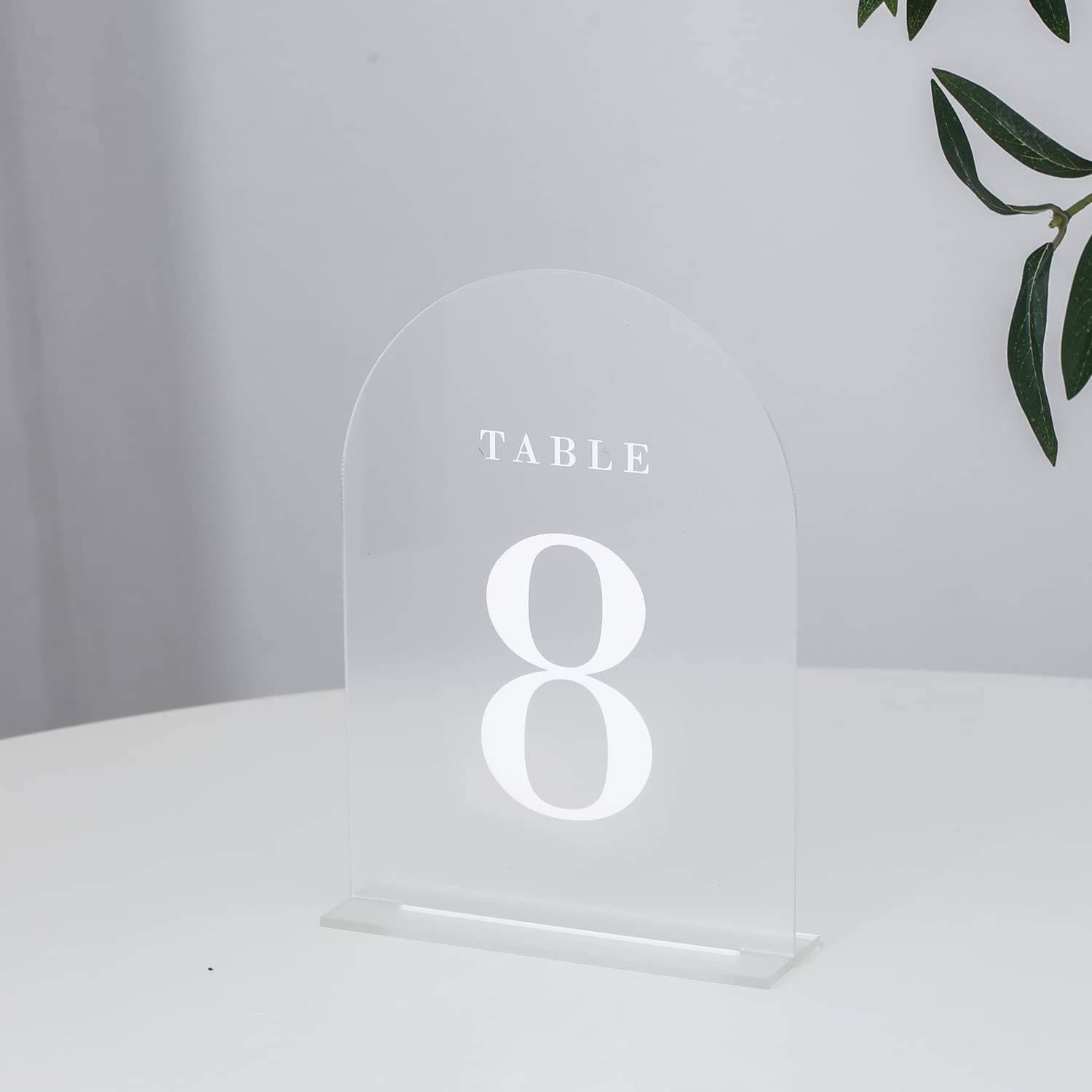 Clear 5 x 7 Table Sign Holder Arch Acrylic Wedding Table Numbers for Wedding Supplies Party Decor