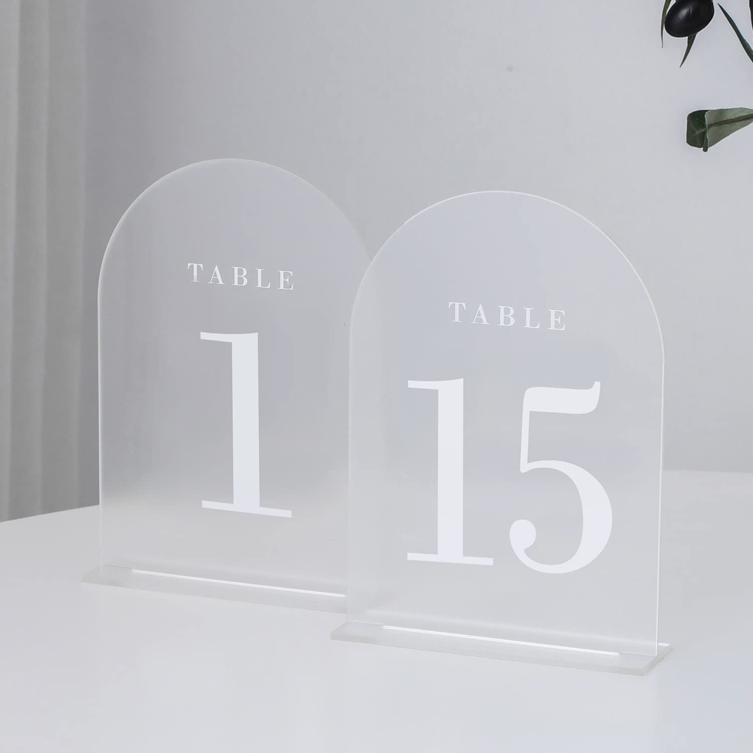 Clear 5 x 7 Table Sign Holder Arch Acrylic Wedding Table Numbers for Wedding Supplies Party Decor