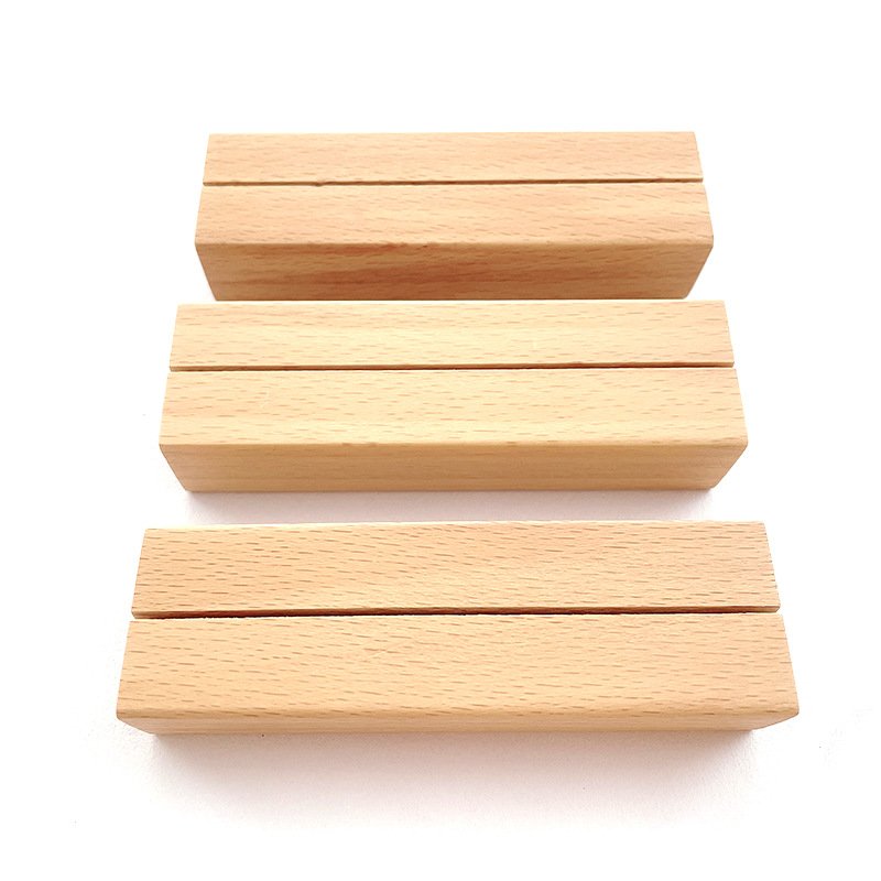 Wedding Party Events Decoration Wood Place Card Wood Sign Table Number Holder Stands Name Card Holder