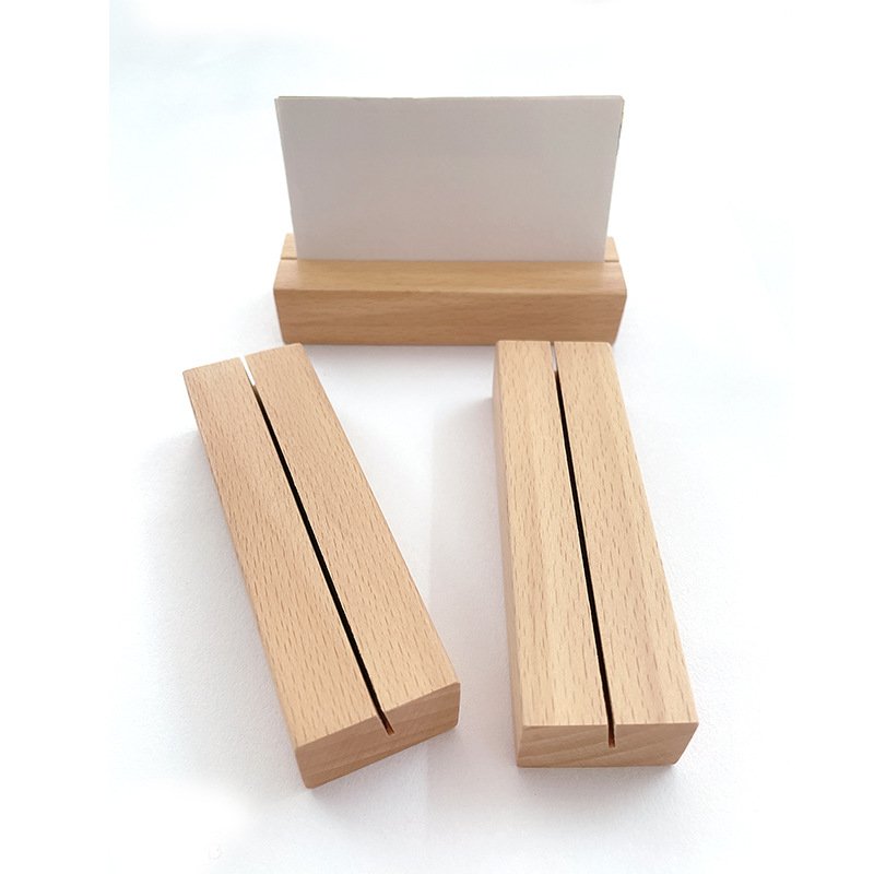 Wedding Party Events Decoration Wood Place Card Wood Sign Table Number Holder Stands Name Card Holder