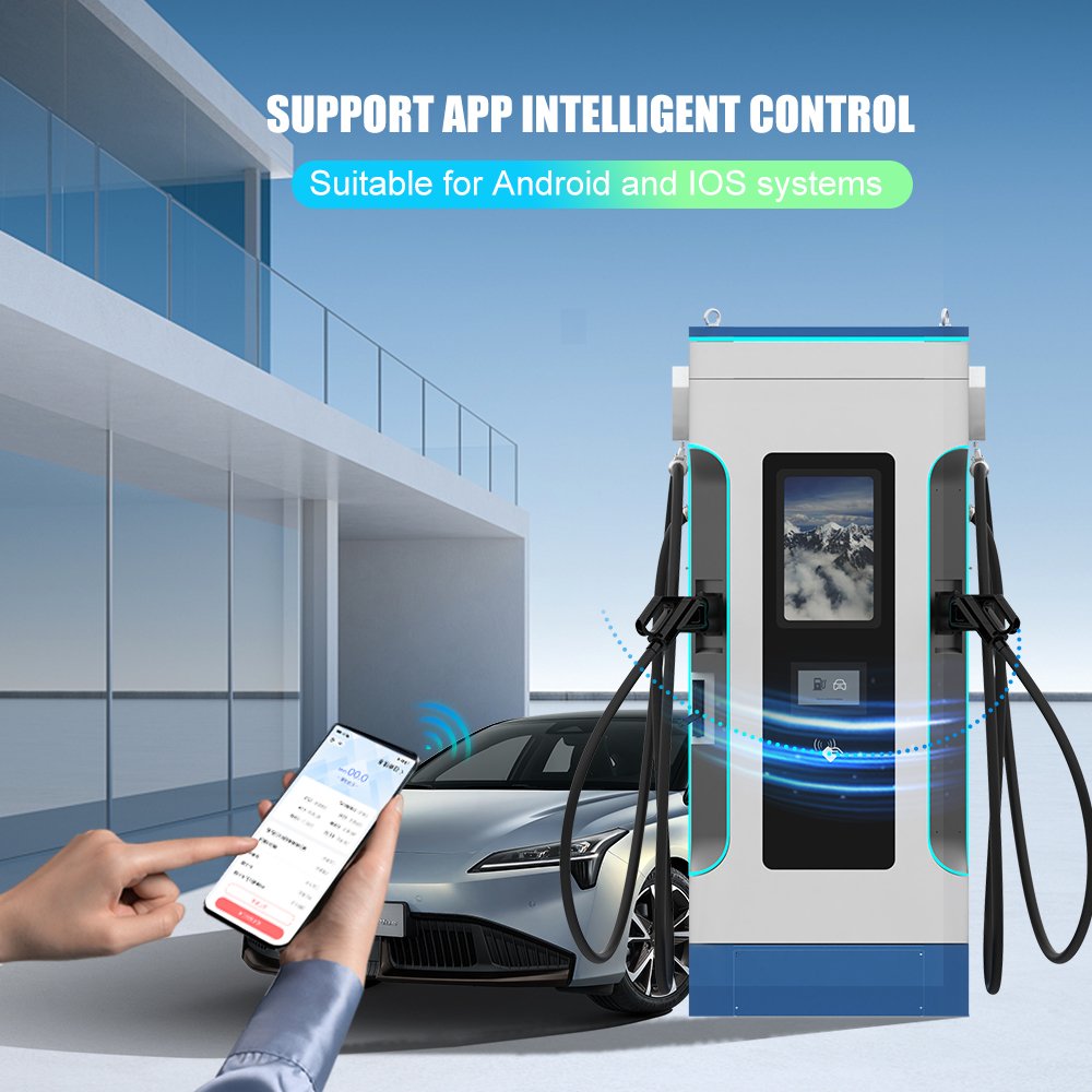Advertising Screen Double Gun China NECS OEM ODM Display Screen CCS1 OCPP1.6 SECC US 120KW for Commercial DC Charging Station