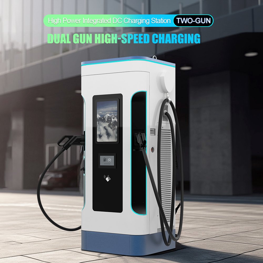 Advertising Screen Double Gun China NECS OEM ODM Display Screen CCS1 OCPP1.6 SECC US 120KW for Commercial DC Charging Station