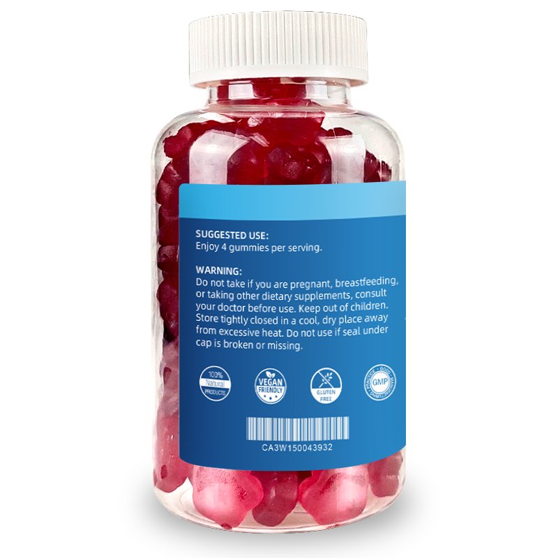 Dietary Supplement 120 Gummy Collagen Hyaluronic Acid Vitamin C Candy