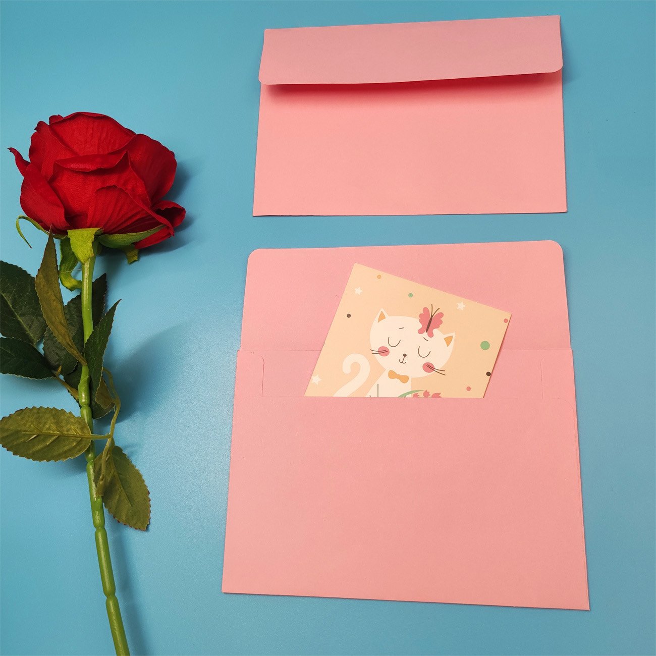 Wedding invite card envelope pack gold foil hot stamping custom colour printed paper envelope with address wording logo printing