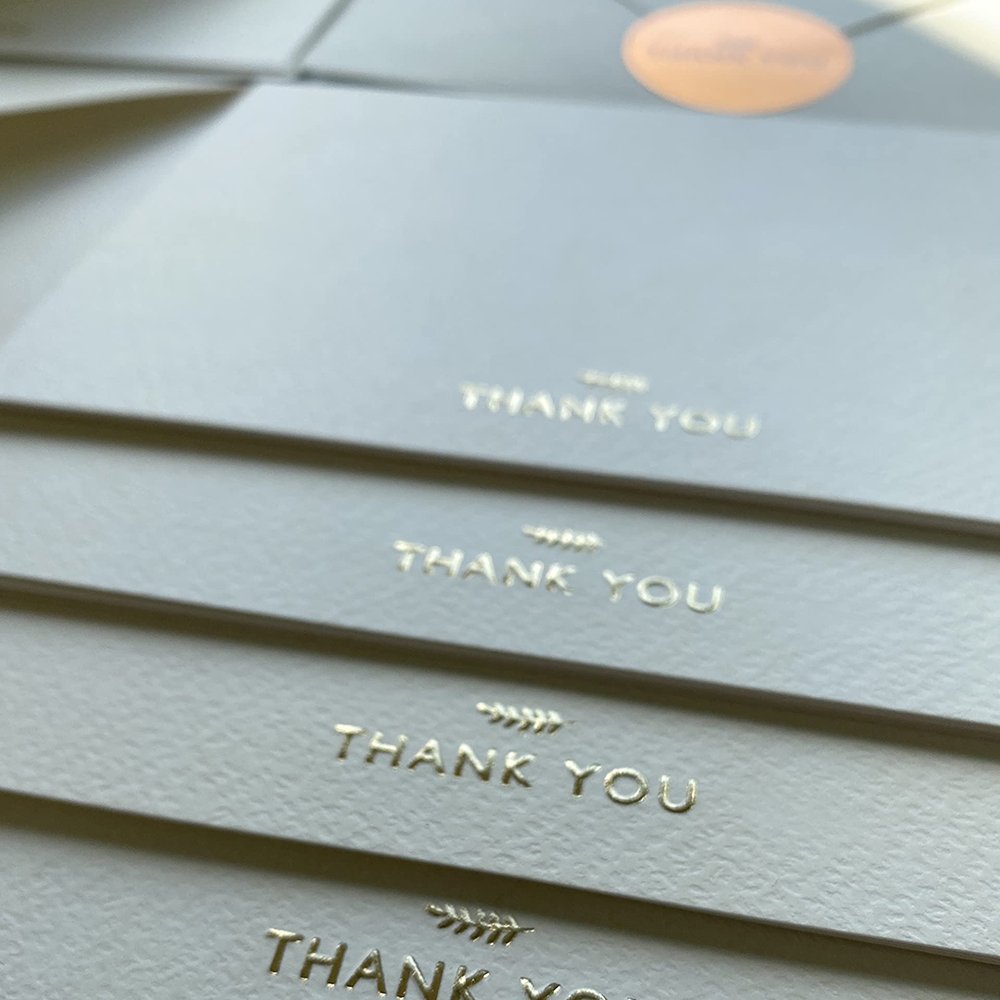 Low MOQ Wholesale High Quality Luxury Custom Foil Logo Embossed Business Card Postcard Wedding Card Thank You Card