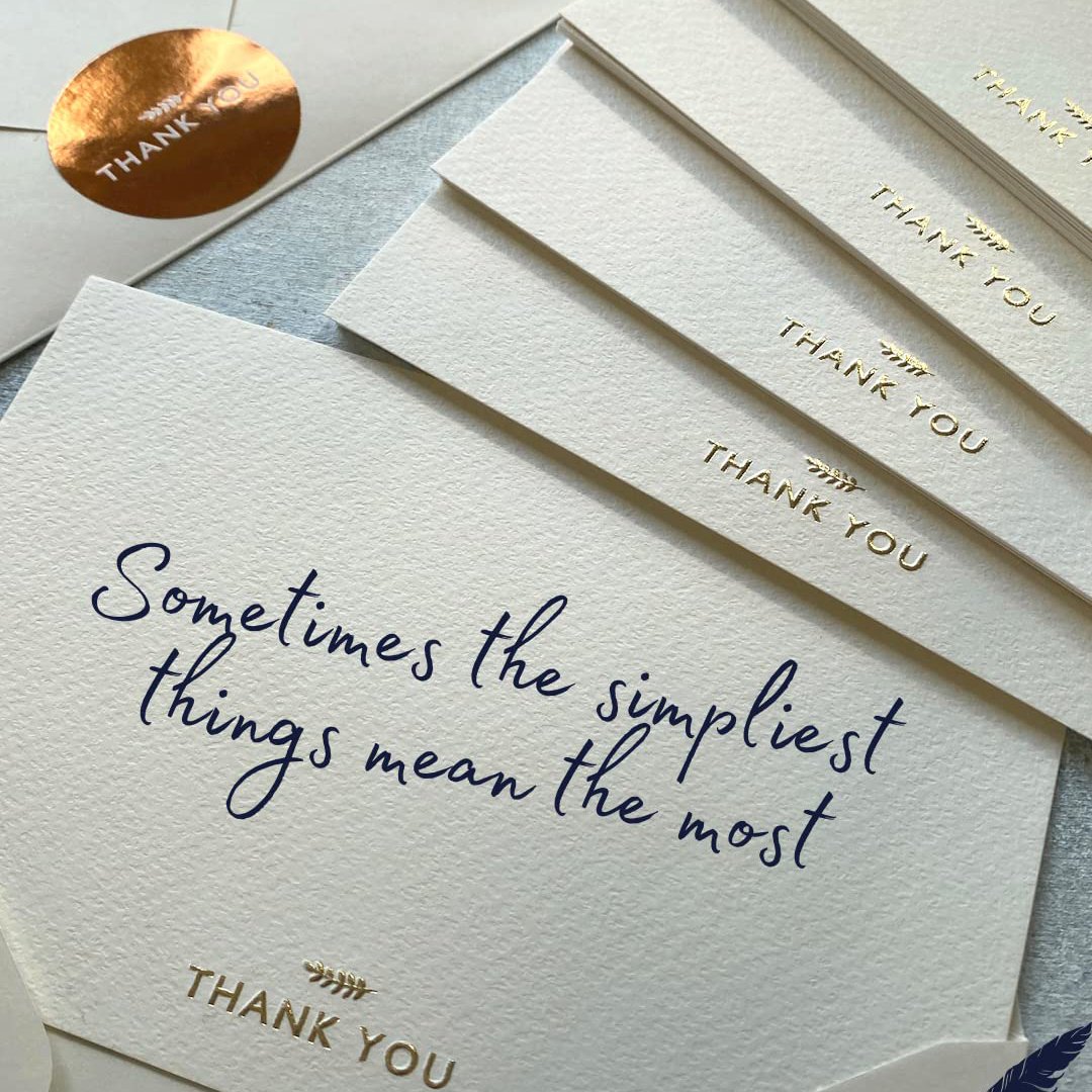 Low MOQ Wholesale High Quality Luxury Custom Foil Logo Embossed Business Card Postcard Wedding Card Thank You Card