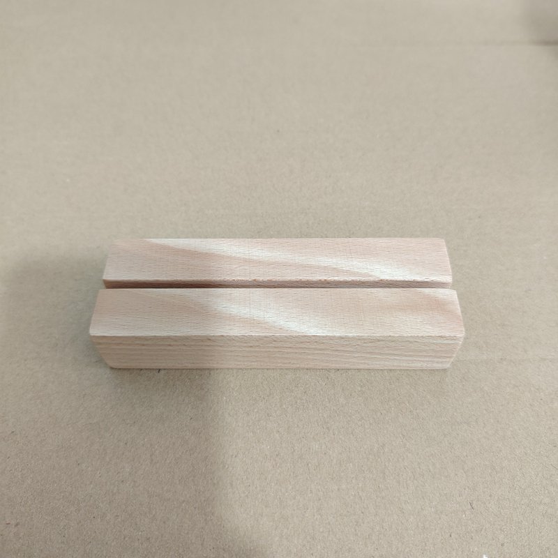 Natural Wood Base Acrylic Sign Holder Wooden Place Card Holders Double-Sided Display Blocks for Table Number Photo Calendar Card