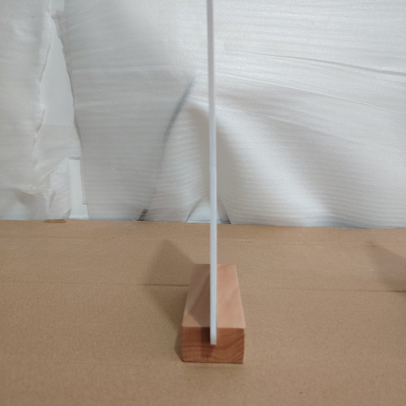 Natural Wood Base Acrylic Sign Holder Wooden Place Card Holders Double-Sided Display Blocks for Table Number Photo Calendar Card