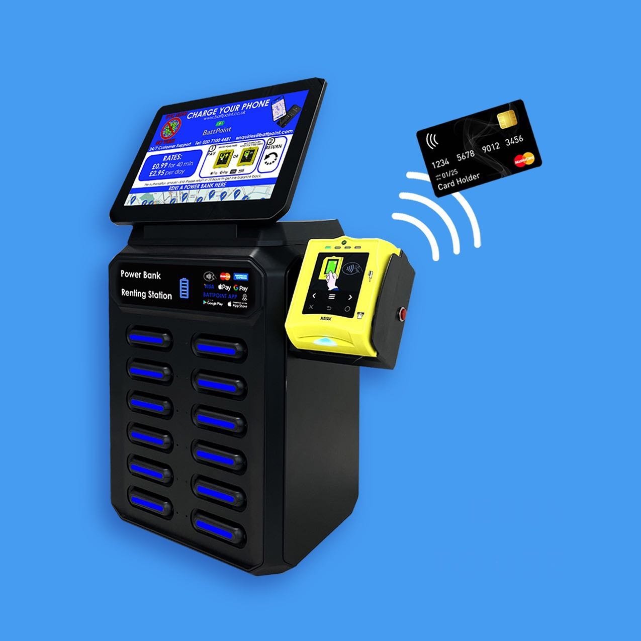 best selling products 2022 commercial cell phone charging station restaurant menu power bank sharing