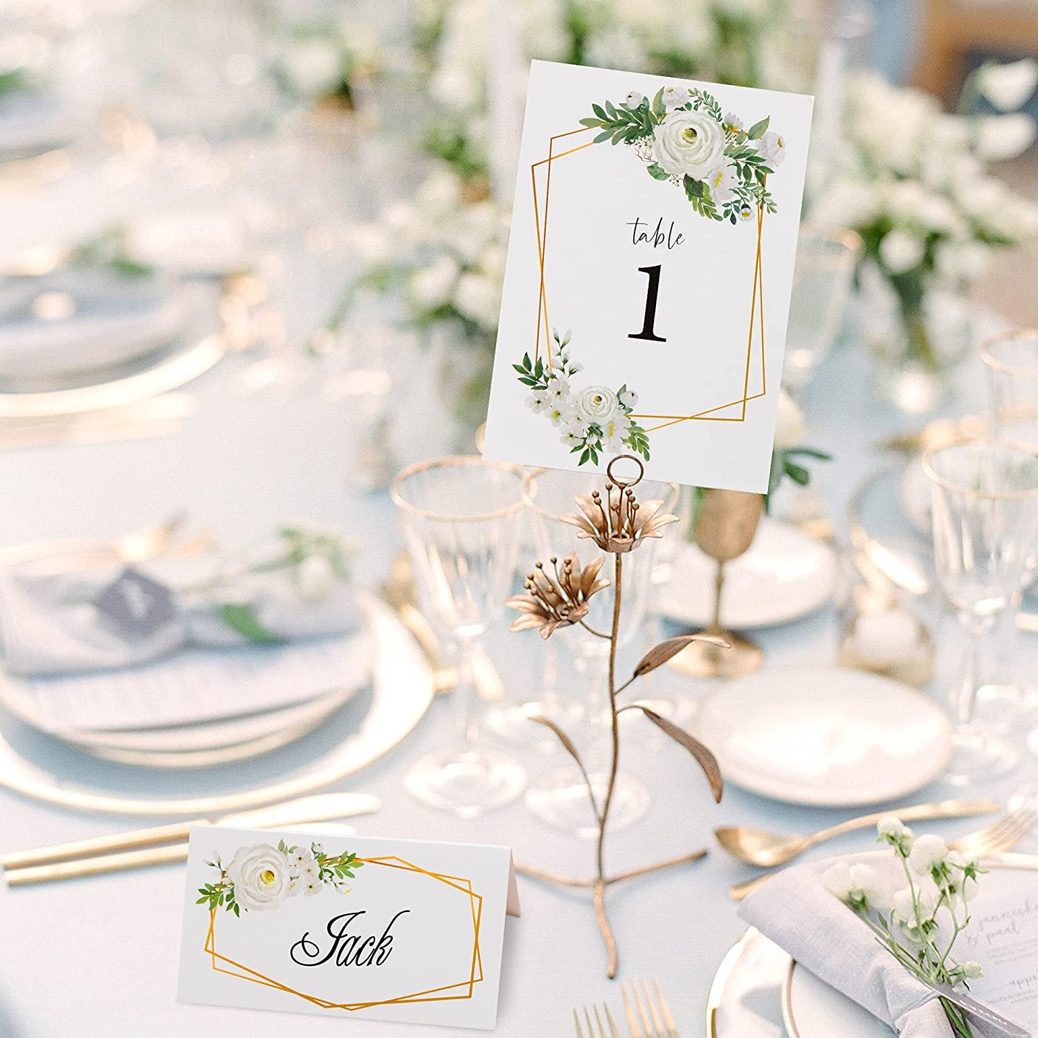 Factory Direct 75Pcs Place Cards Wedding Table Numbers Card High Quality Customized Number Cards