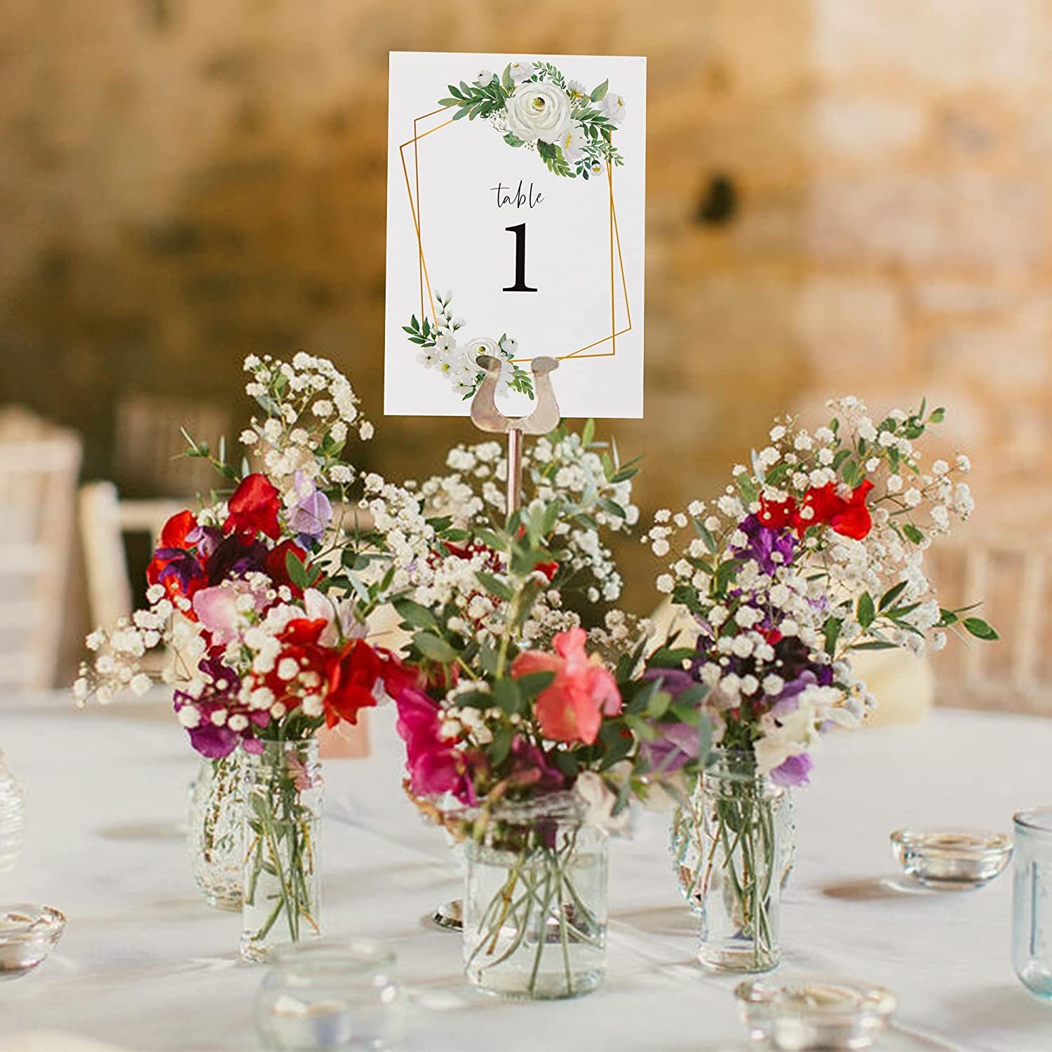 Factory Direct 75Pcs Place Cards Wedding Table Numbers Card High Quality Customized Number Cards