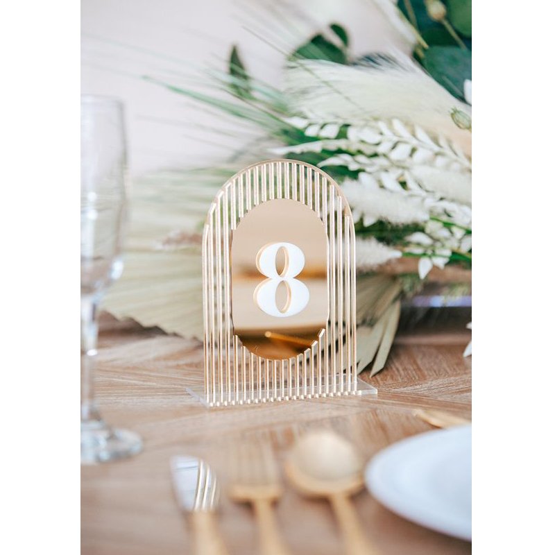 Custom Acrylic Place Card Arch Wedding Sign Standee Acrylic Table Numbers For Wedding